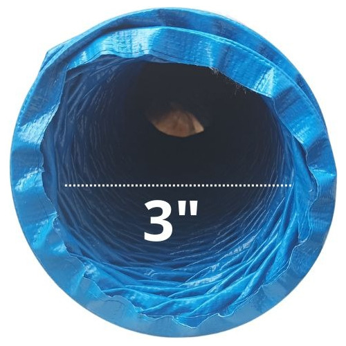 Ducto Flexible Azul 3 Pulgadas Pvc Con Alma De Acero (2.5m)