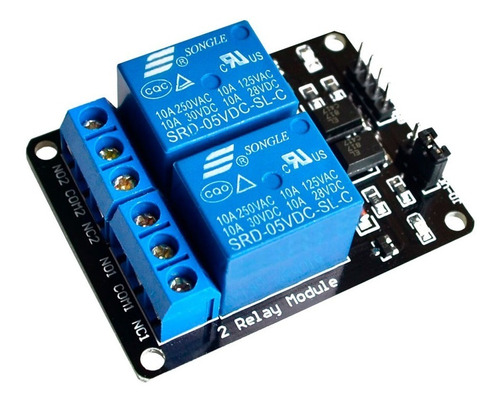 Modulo Relay Rele De 2 Canales 5v 10a Optoacoplado Garantia