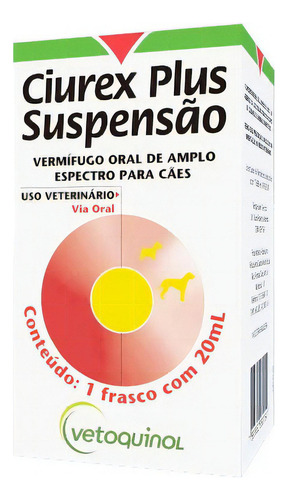 Ciurex Plus Suspensão 20 Ml Vetoquinol - Imediato