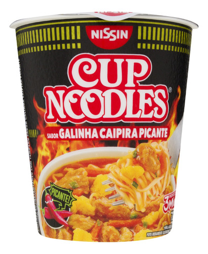 Macarrão Instantâneo Galinha Caipira Picante Cup Noodles Copo 72g