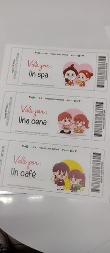 Cupones De Pareja: Talón De Vales Canjeables
