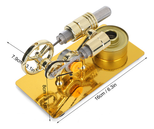 Bombilla De Motor Generador Modelo Stirling De Material Esco