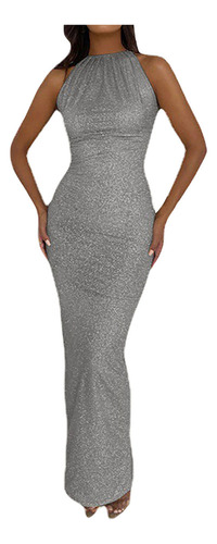Nnnn Vestido De Noche Liso Tipo Camis Para Mujer, Sin