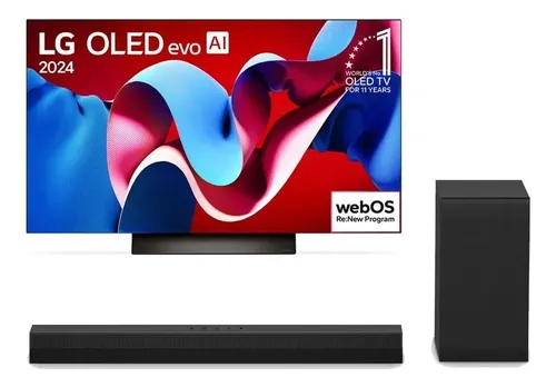 Combo Smart Tv LG Oled Evo Ai C4 4k 55 Polegadas 2024 + Soun