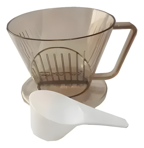 Coador De Café Chá Plástico Reutilizável C/ Pá