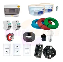 Comprar Kit Instalación Domiciliaria Materiales Eléctricos Cables 