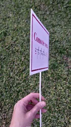 Props Corpóreos Sintra 1mm Personalizados Para Fotos Frases