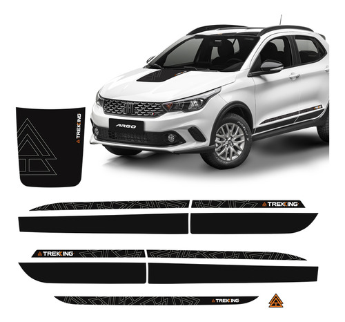 Kit Faixa Fiat Argo Trekking 2021/ Adesivo Modelo Original