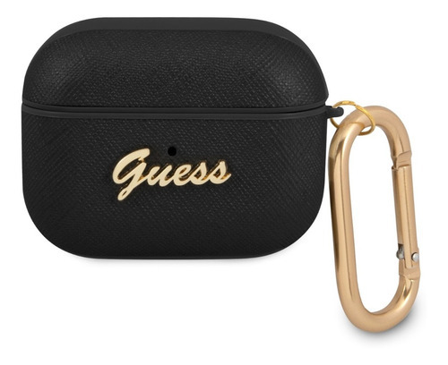 Funda Case Guess Tpu Compatible Con AirPods Pro Negro Saffiano