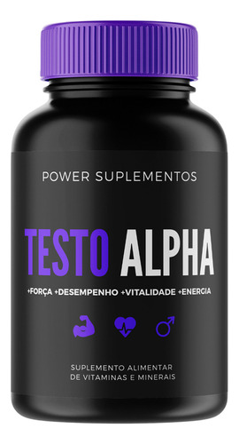 Suplemento Em Cápsula Power Suplementos  Suplementos Alimentares Testo Alpha Rápida Ação Multivitamínico Testo Alpha Rápida Ação Sabor  Neutro Em Pote De 50ml 30 Un