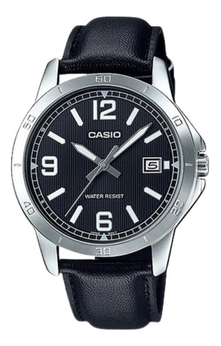 Imagen 1 de 8 de Reloj Casio Original Cuero Mtp-v004l-1b