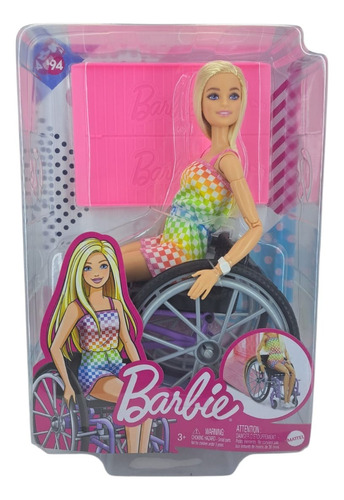 Barbie Fashionista Muñeca Silla De Ruedas (hjt13)