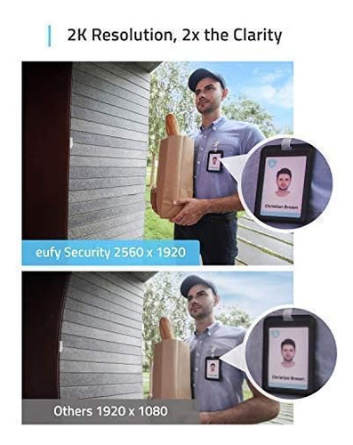 Eufy - Timbre De Puerta Con Video Wi-fi, Resolución De 2 K
