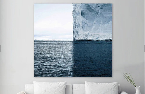 {p.e.}cuadro Canvas Decorativo Mar Playa Cielo 100x100 Cm