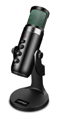 Imagen 1 de 2 de Micrófono Profesional Condenser Live Xmic 400 Luz Led Rgb