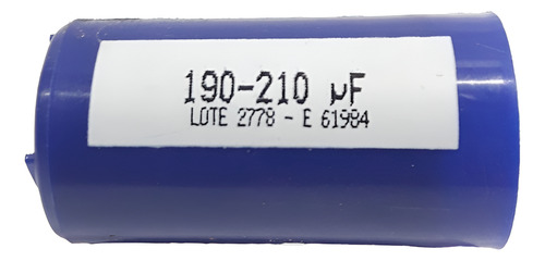 Capacitor Electrolítico Para Motor Arranque 190-210 Uf Sicap