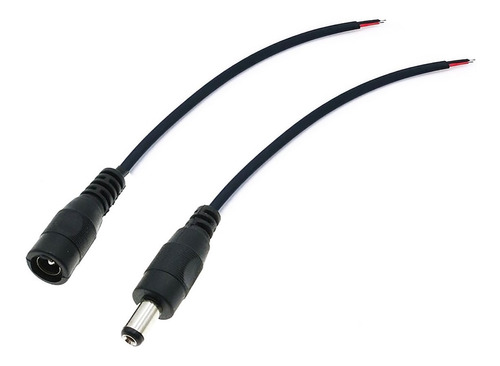 Conector Dc Macho Y Hembra Intemperie Con Cable 