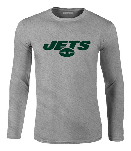 Camiseta Manga Larga New York Jets Logo Hombre Ikl