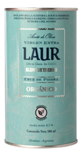 Aceite Oliva Extra Virgen Laur Cruz De Piedra Organico 500ml