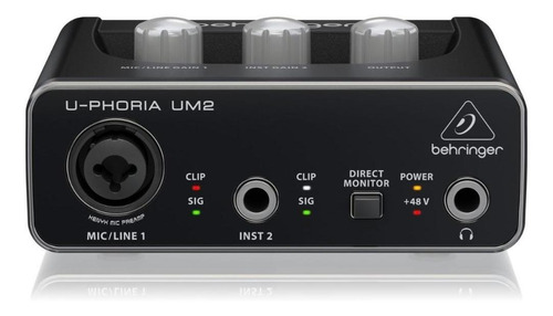 Interface Usb De Áudio U-phoria Um2 Behringer Profissional
