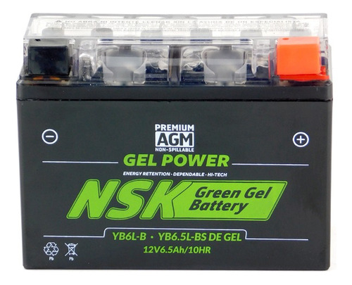 Batería Nsk De Gel Yb6.5l Vento Reptile Trek 150 (2019-2022)