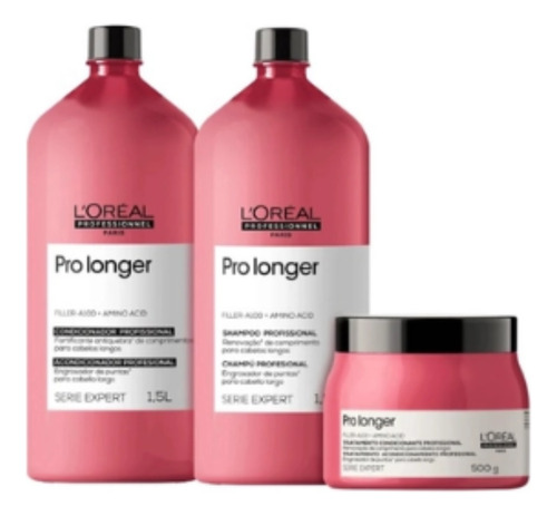 Kit Loréal Pro Longer Shampoo+ Condicionador+ Máscara Gd