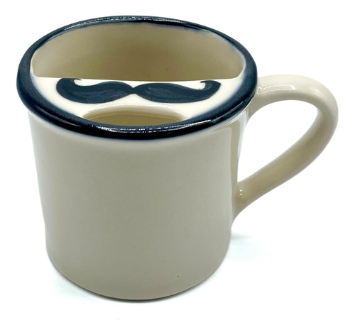 Taza Con Protector De Bigote  Protege Tu Bigote Del Café, T