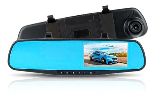 Imagem 5 de 5 de Kit Espelho Retrovisor Grava Em Cartão Sd Encaixe Sobrepor Com Camera Dianteira Full Hd Frontal + Camera De Re Traseira