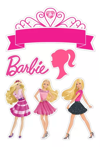 Topo para Bolo Tema Barbie