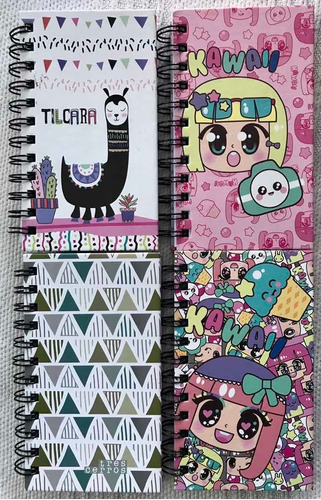 Agendas Para Mi Pm 4 Diseños Diferentes 9.5x17 Cms