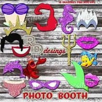 Comprar Kit Imprimible Photo Props Sirenita  18 Imagenes Png