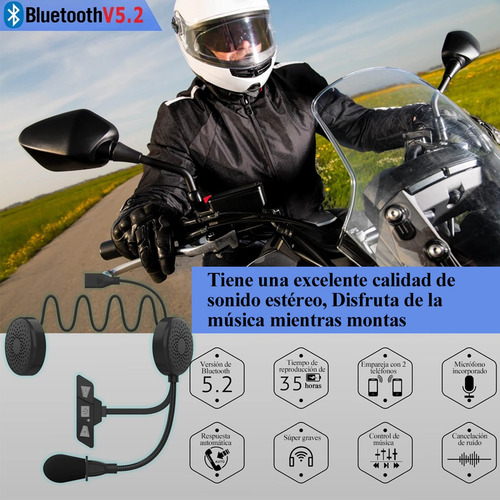 A Auricular Bluetooth Manos Libres Para Casco Motocicleta