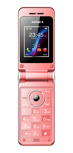 Celular Xenex Flip Dual Sim Con Tapita Pink