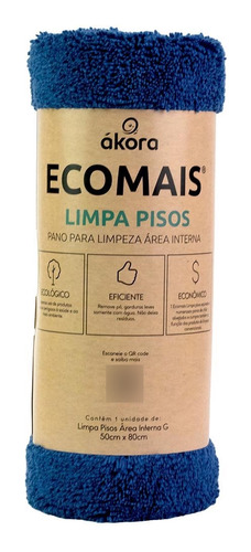 Ecomais Limpa Pisos Áreas Internas Azul G - 50x80cm