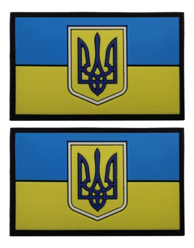 Parches De Pvc Con La Bandera De Ucrania, 2 Unidades, Para T