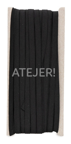 Imagen 2 de 8 de Elástico Liso Marca Bentley Art 18 De 8mm X 25 Metros Negro