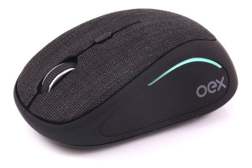 Mouse Sem Fio Tiny Bluetooth Em Tecido Preto Oex Ms601