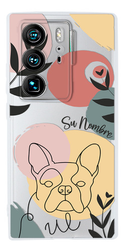 Funda Para Zte Para Mujer Bulldog Francés Minimal Con Nombre