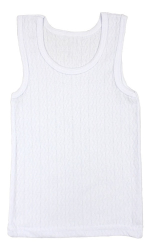 Camiseta Interior Para Niño Blanca Algodón Suave (12 Pzs)