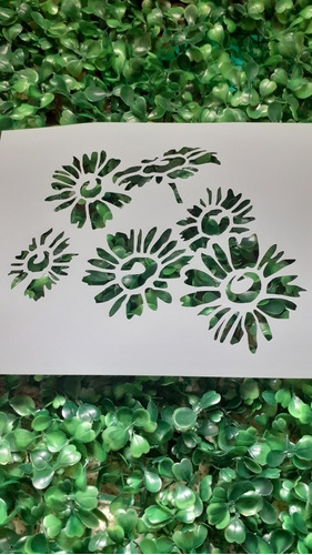 Stencil Decorativo Flores 