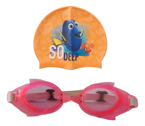 Lentes Y Gorra De Natación Silicona Agua Piscina Mvdsport