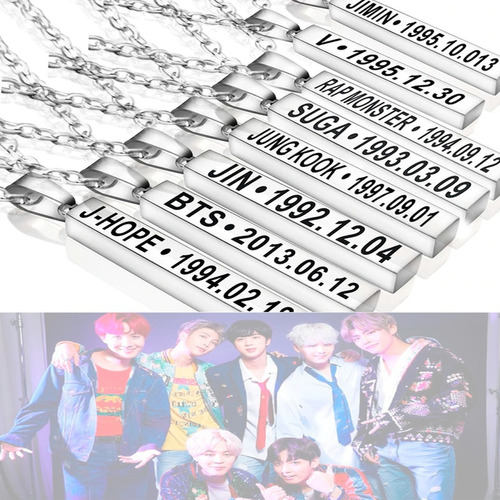 Collar Bts Chicos Bangtan Jimin V Suga Jung Kook Rap