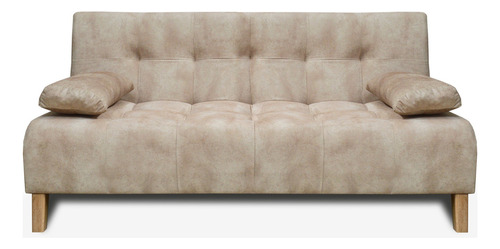 Sofacama Leroy 3 Posiciones Tela Camel Color Beige Diseño De La Tela Tela Tipo Piel De Durazno