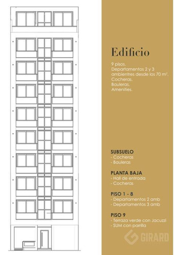 Desarrollo Inmobiliario Honolulu 3 Zona Paseo Aldrey - Semipiso De 2 Ambientes
