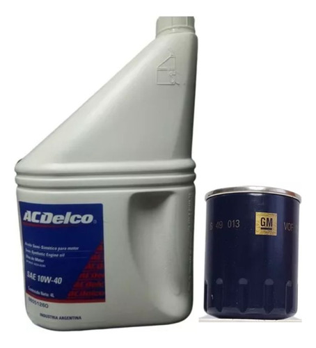 Kit Filtro Aceite + Acdelco 10w40 Corsa Combo 1.7 Chevrolet 