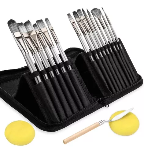 Kit Pinceles Para Pintura Profesional Acuarelas Dibujo Arte