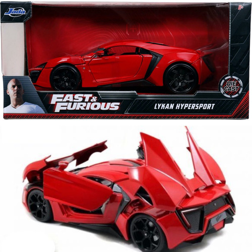 Lykan Hypersport Color Rojo Rapido Y Furioso  1:24 Jada 