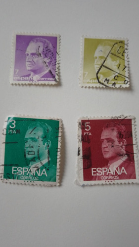 Estampillas Variadas Del Rey Juan Carlos De España (Usado)
