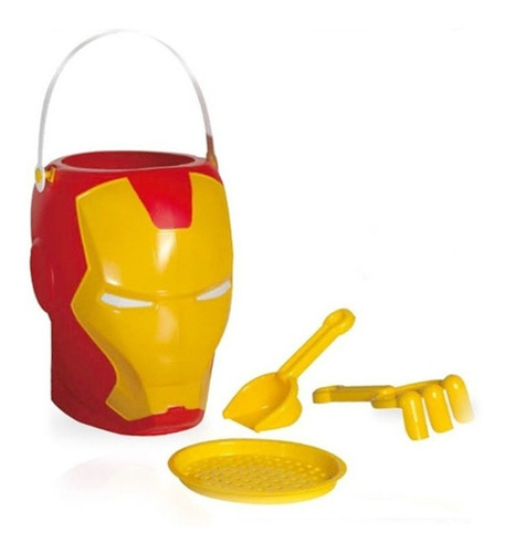 Conjunto Baldinho De Praia 3d Homem De Ferro Rosita