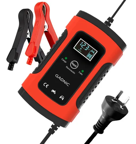 Cargador De Batería Inteligente Gadnic Mantenedor Moto Auto Potente